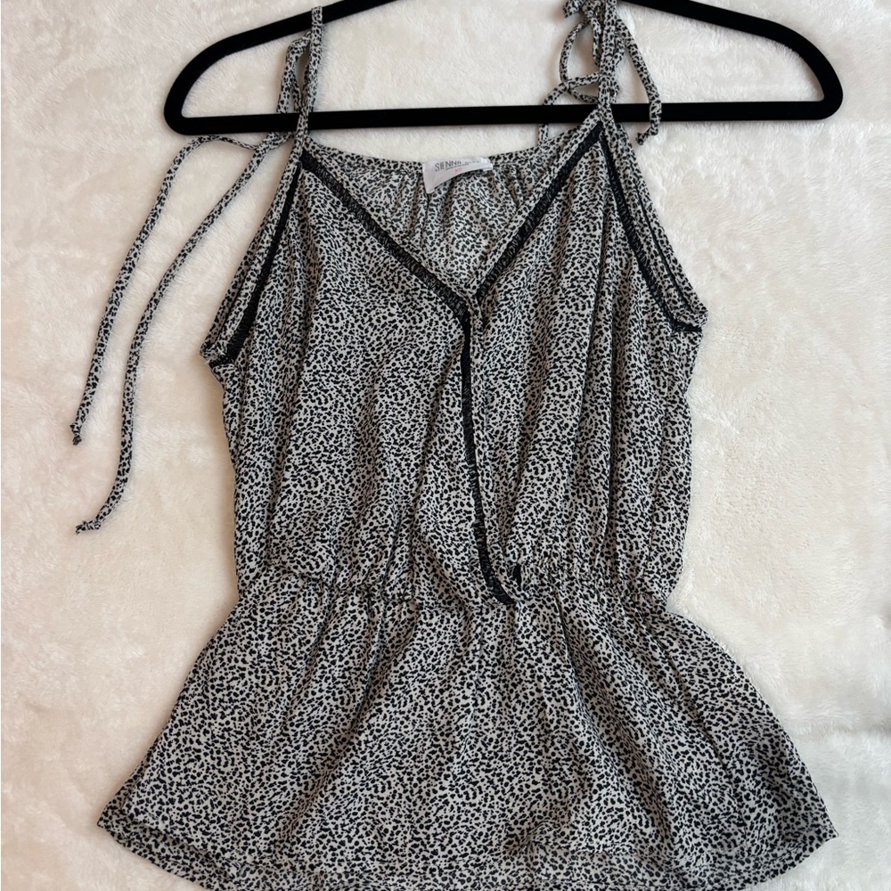 Tank Top with Dotted Pattern